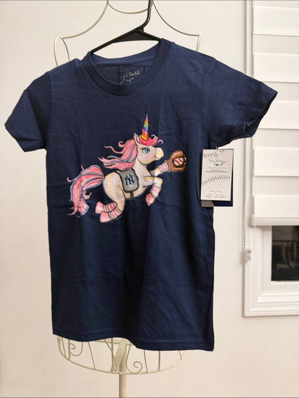 NWT! Kids Navy Unicorn Yankees Graphic Tee